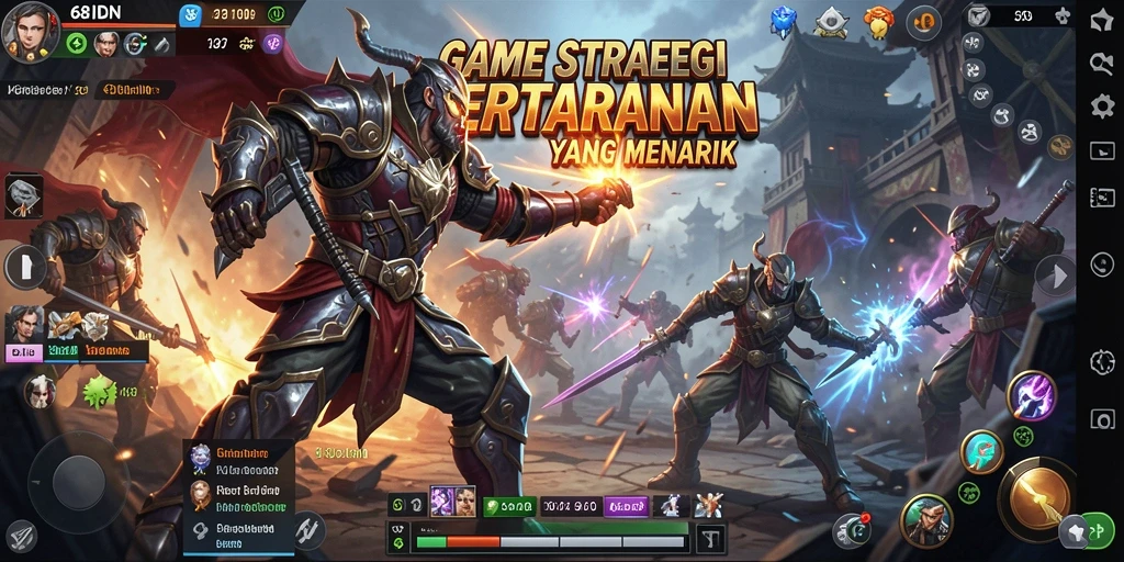 Tampilan gameplay yang memukau dan penuh strategi di 68IDN.