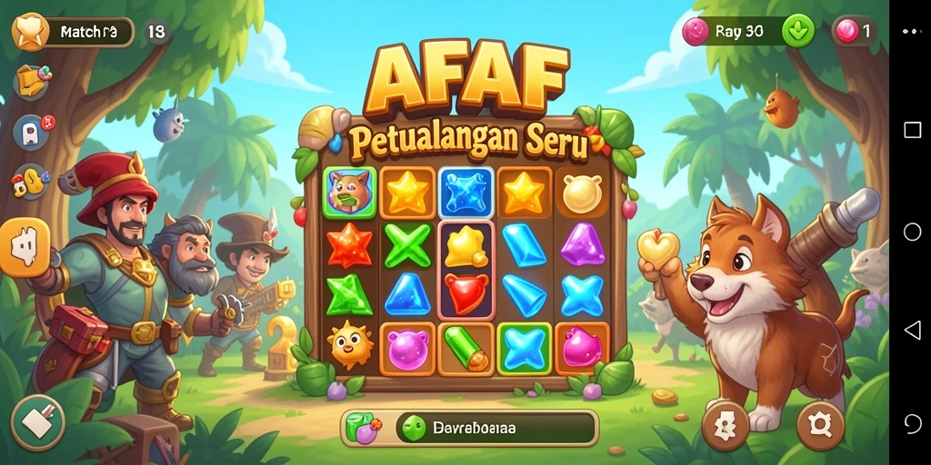 Gameplay seru AFAF yang menantang dalam kategori Match-3.