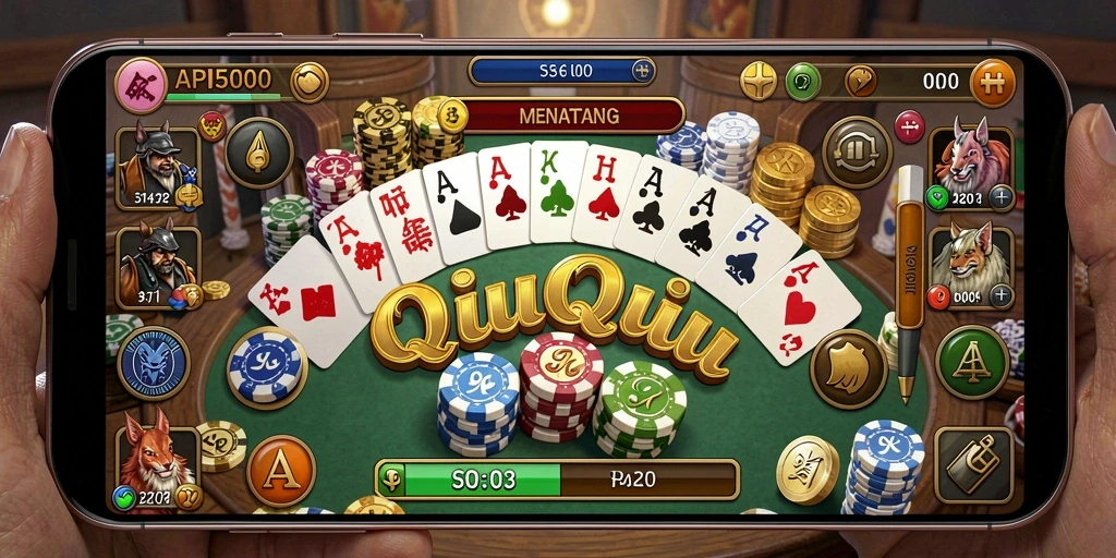Screenshot dari gameplay seru QiuQiu di API5000.