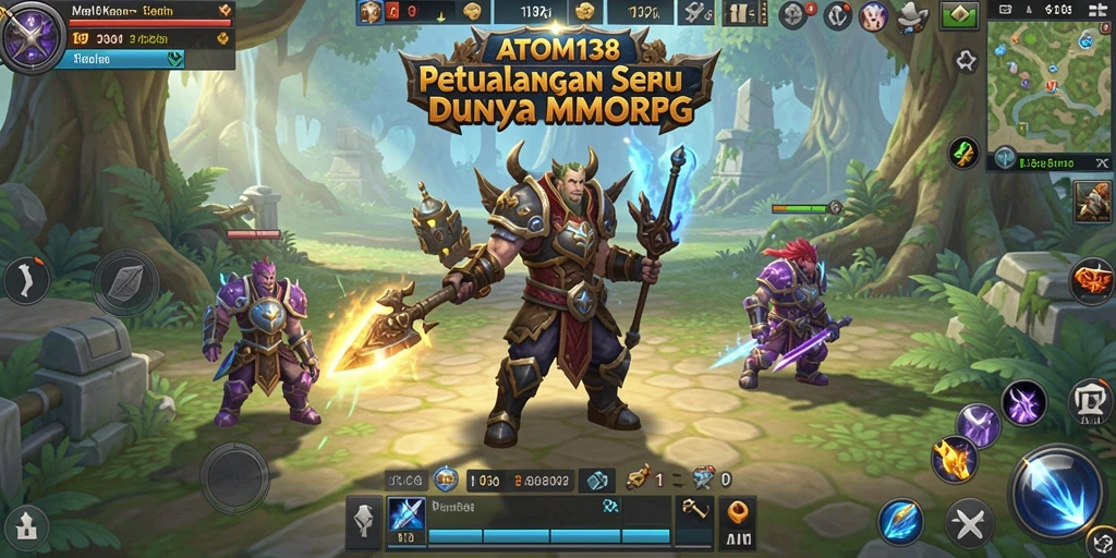 Screenshot ATOM138 yang menampilkan aksi seru dalam permainan MMORPG.