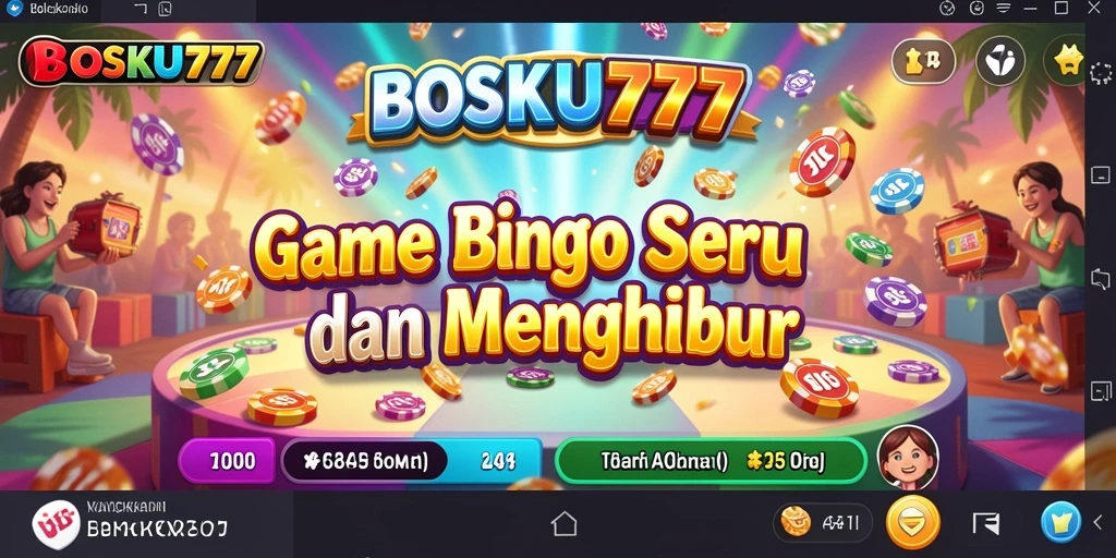 Tampilan gameplay BOSKU777 dengan fitur bingo yang seru.