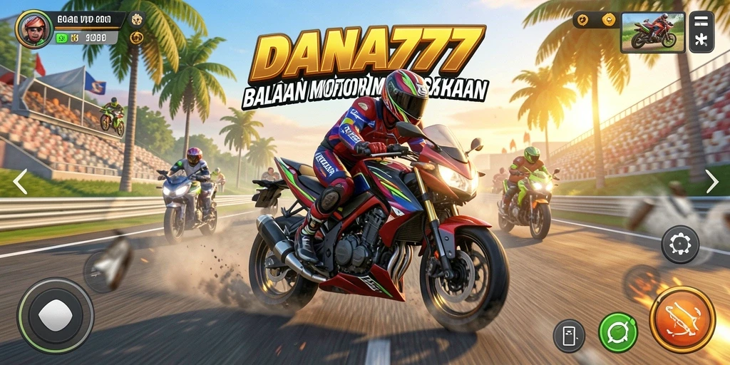 Gameplay seru DANA777 dengan balapan motor yang mendebarkan.