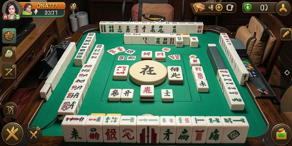 Tangkapan layar menunjukkan gameplay seru dari DNA777 Mahjong.