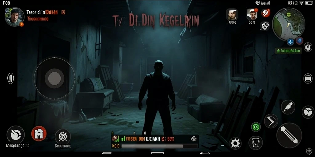 Tangkapan layar F08 menampilkan suasana gelap dan mencekam dari gameplay.