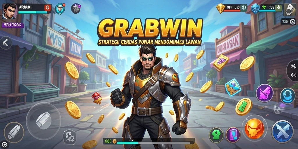 Tampilan permainan strategi yang epik di GRABWIN.