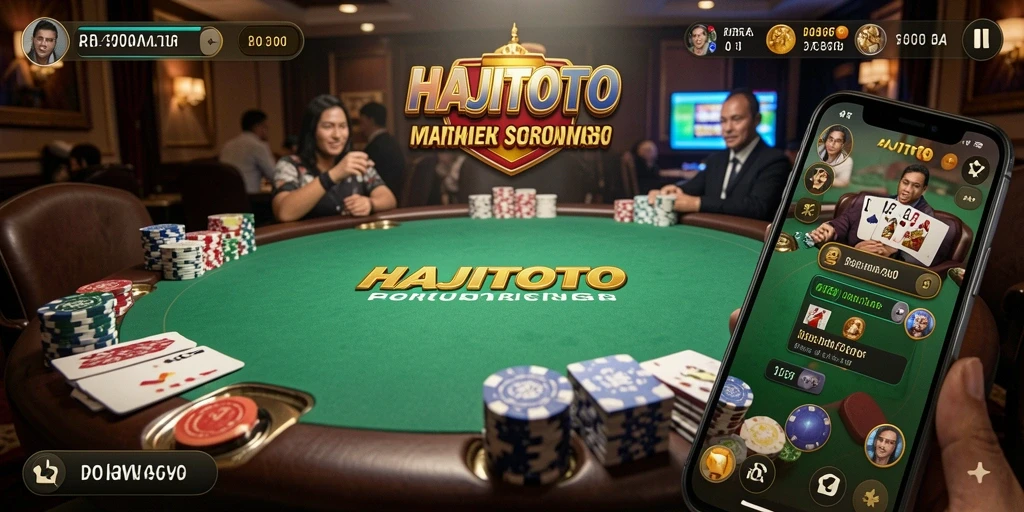 Tampilan gameplay Poker yang seru dan mengasyikkan di HAJITOTO.