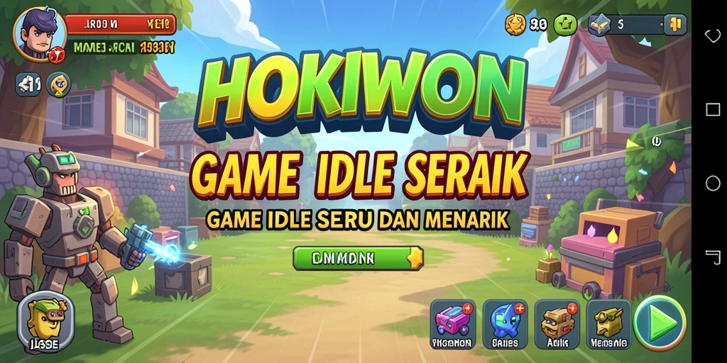 Tangkapan layar gameplay HOKIWON dengan karakter yang sedang beraksi.