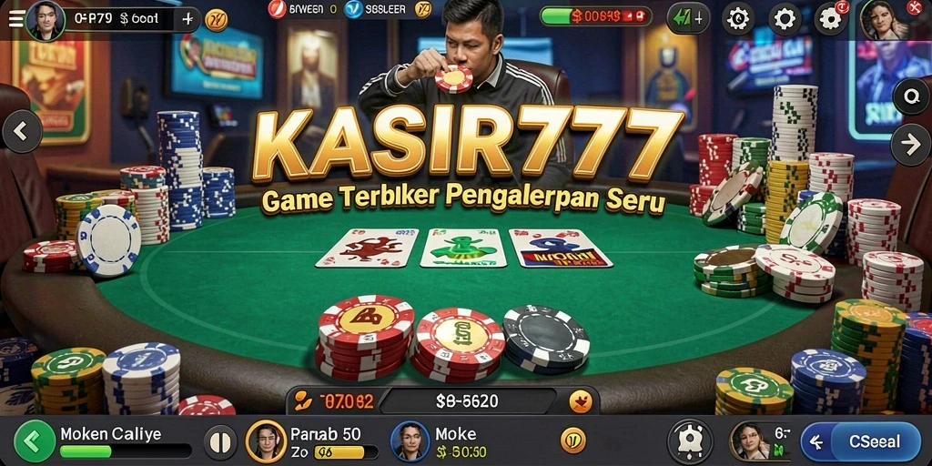 Tampilan gameplay KASIR777 dengan aksi Poker seru.