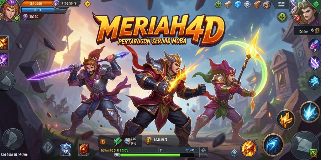 Tangkapan layar gameplay <strong>MERIAH4D</strong> yang menampilkan aksi pertempuran seru.