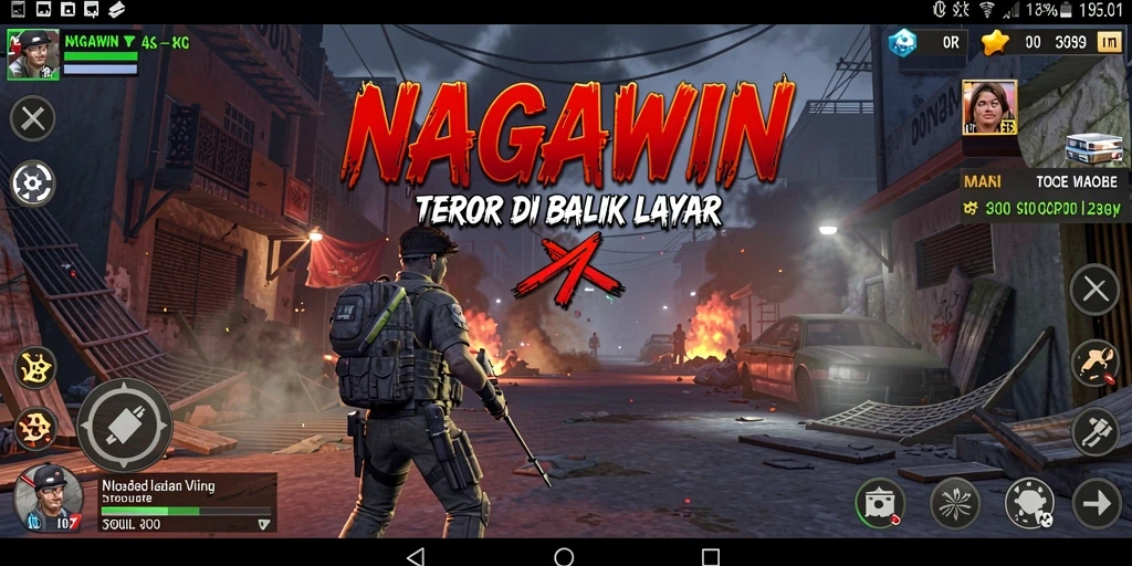 Screenshot menegangkan dari gameplay NAGAWIN yang penuh ketakutan.