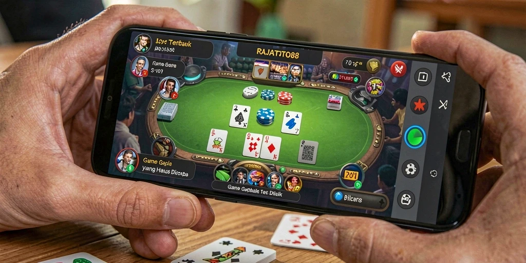 Tampilan gameplay seru saat bermain Gaple di RAJATOTO88.
