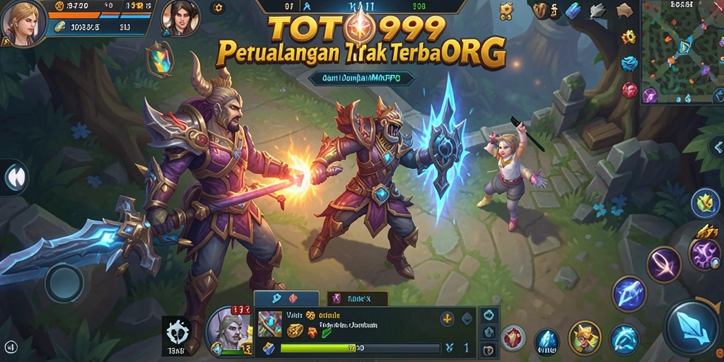 Screenshot gameplay TOTO99 menampilkan pertarungan mendebarkan dalam dunia MMORPG.