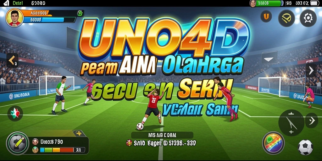 Tangkapan layar menunjukkan gameplay mendebarkan dalam permainan olahraga UNO4D.