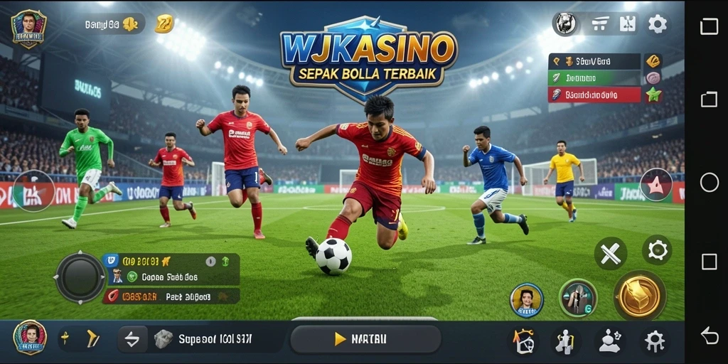 Tampilan menarik dari gameplay WJKASINO yang menyajikan sepak bola mendebarkan.